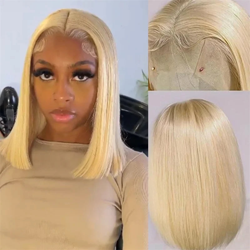 Top Quality 13x4 Short Double Drawn Vietnamese Raw Hair Lace Front Wigs Vietnam Hair Bone Straight Bob Wigs for Black Women