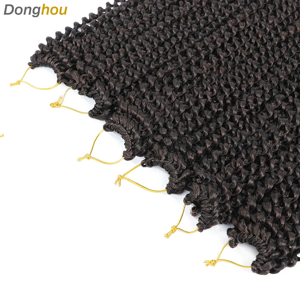 Passion Twist Hair 18 Inch Water Wave Long Curly Braiding Hair Synthetic Spring Twist Crochet Braids Extensions for Black Women