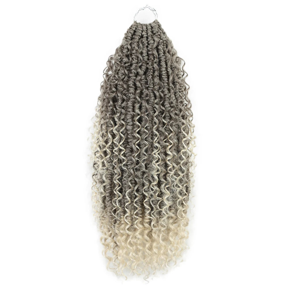 Afro Passion Twist Hair 20Inch Synthetic Wavy Boho Bomb Crochet Hair Extensions Pre-Twisted up Crochet Braids