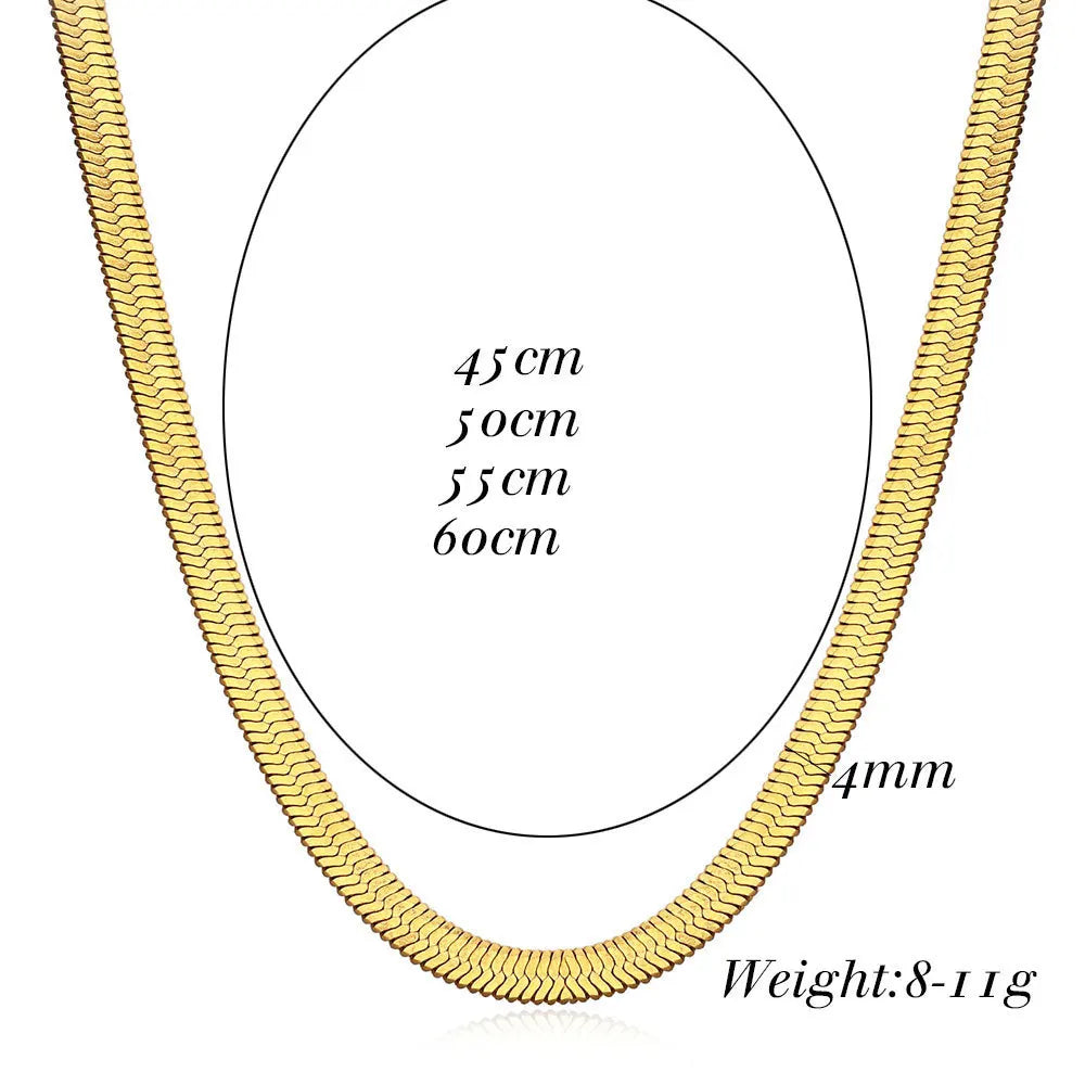 18K Gold-plated Stainless Steel Necklace Can Be Folded to Wear Collarbone Necklace Women's Jewelry