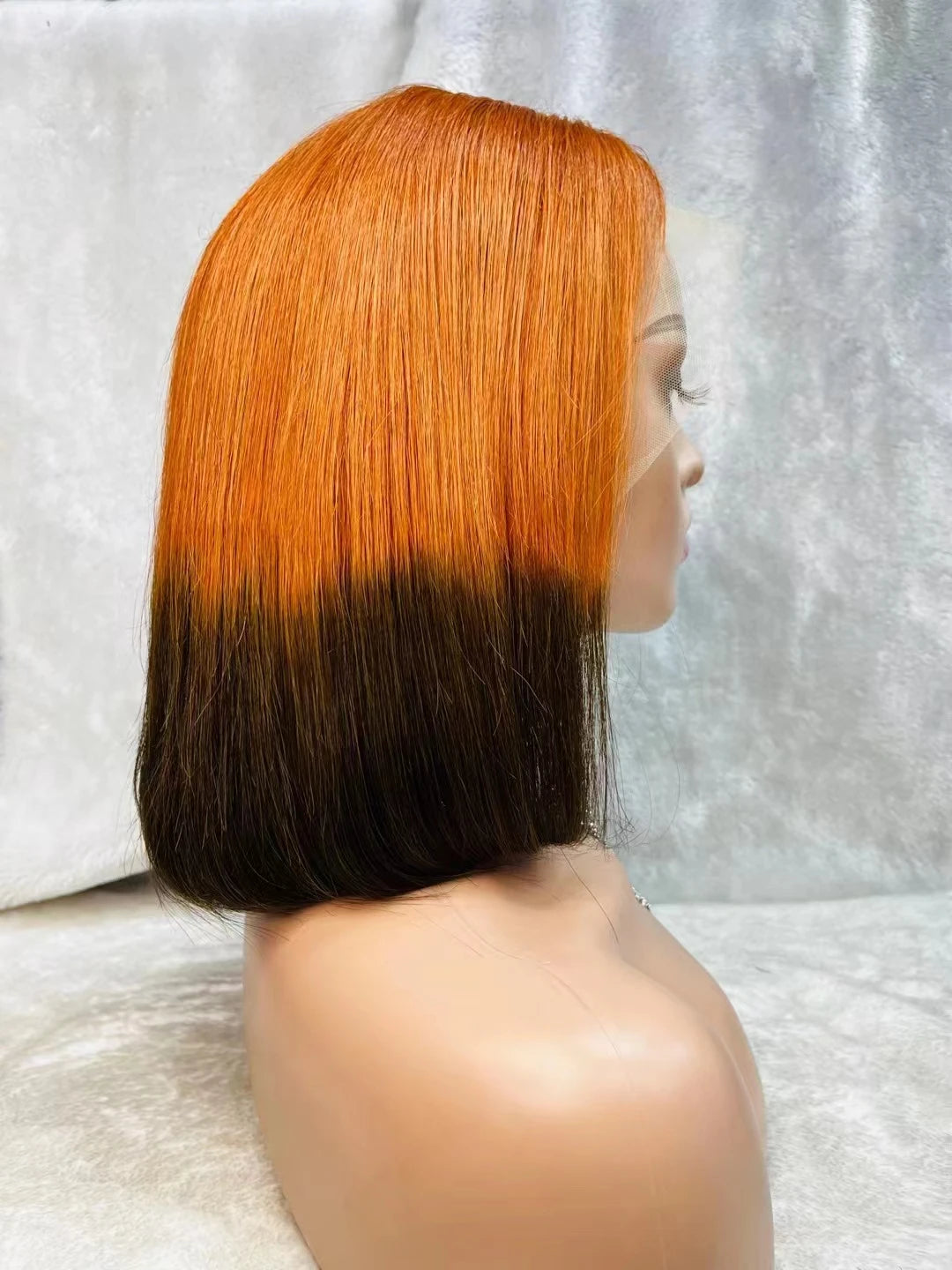 Wholesale 12A Lace Frontal Bob Wig Raw Brazilian Virgin Human Hair Short Straight Style with Transparent Lace