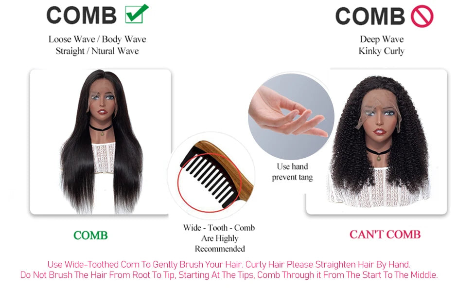 Peruca de cabelo humano encaracolado com fechamento de renda frontal HD 13x6 para mulheres, peruca de cabelo brasileiro ondulado com ondas d'água, 13x4