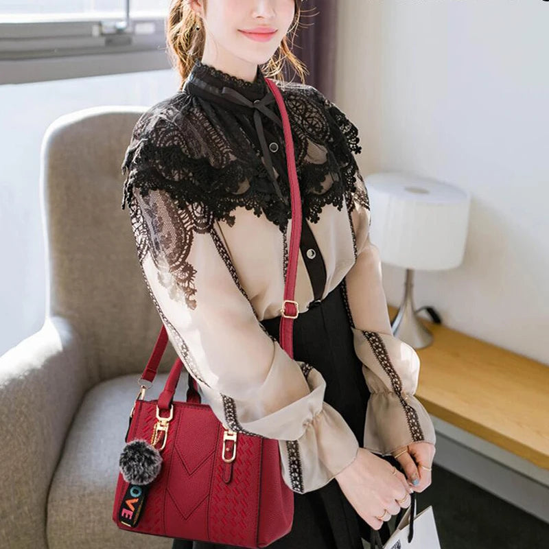 Yogodlns brand high quality thread hairball strap ladies totes shopping work flap women messenger shoulder crossbody handbag