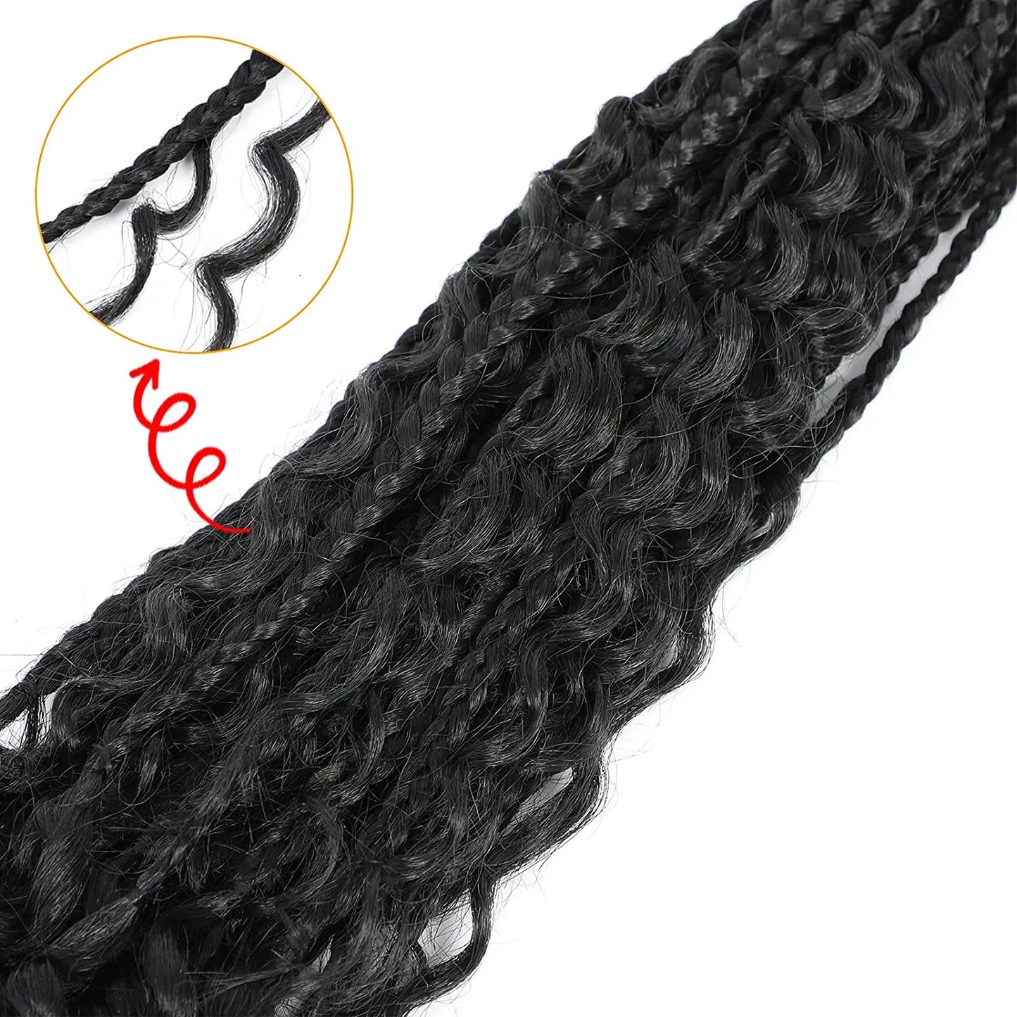 Crochet Box Braids With Curly Ends Ombre Brown Box Braid Crochet Hair Extension Messy Box Braids Synthetic Hair