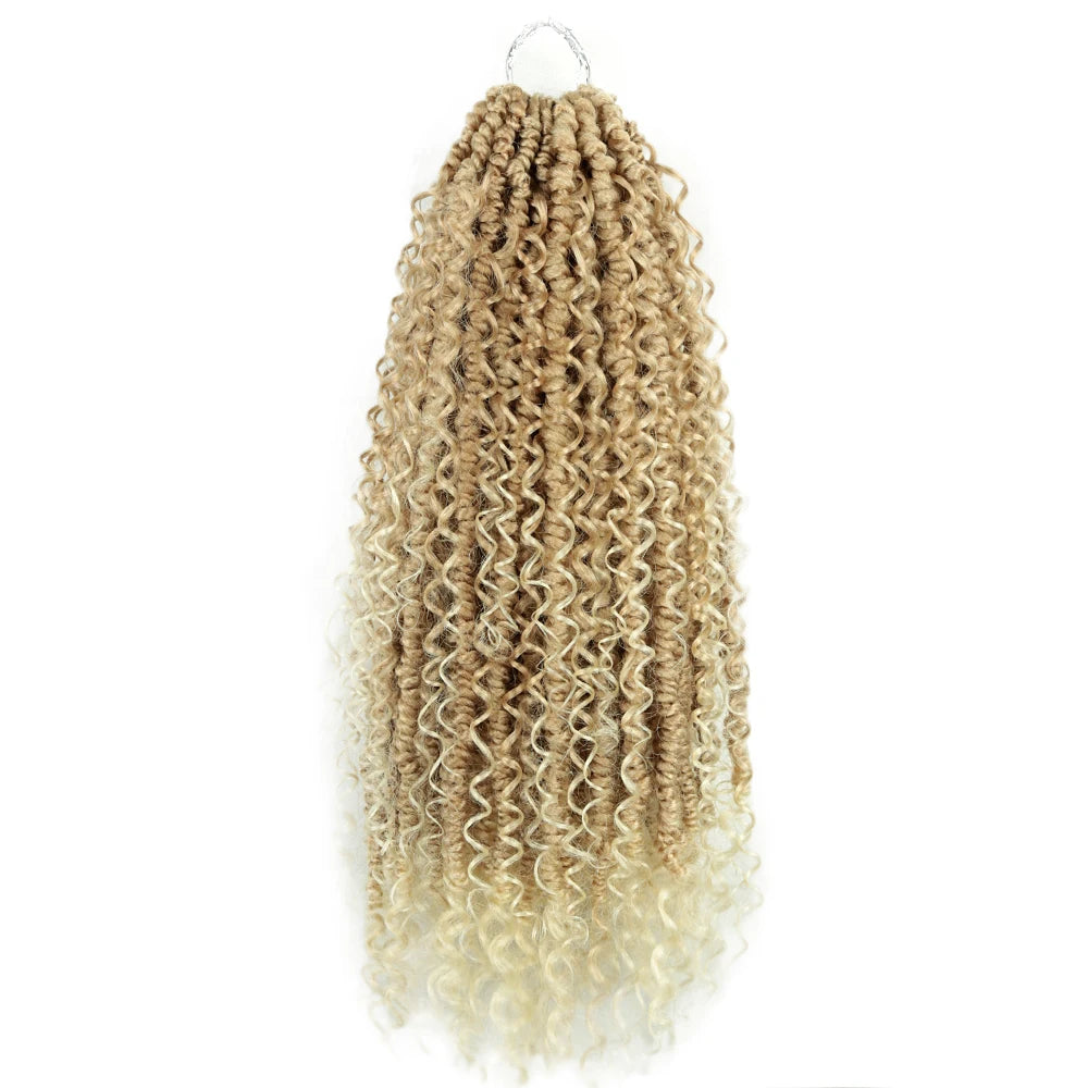 Afro Passion Twist Hair 20Inch Synthetic Wavy Boho Bomb Crochet Hair Extensions Pre-Twisted up Crochet Braids