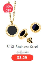 316L Stainless Steel Trend Black Big Heart Pendant Titanium Light Luxury Simple Versatile Necklace Stud Earrings Set