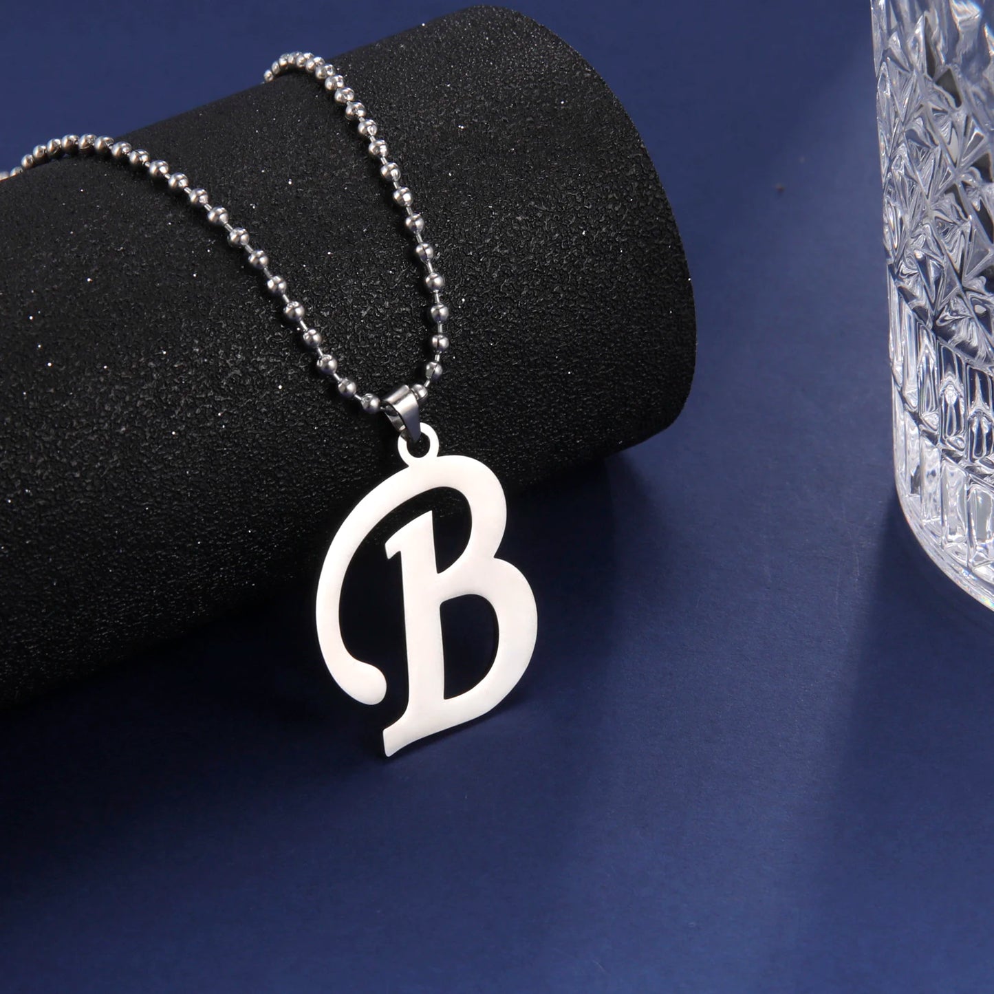 Amaxer Stainless Steel Necklace A To Z 26 Letters Initial Minimalist Necklaces For Women Big Alphabet Pendant Gifts Jewelry