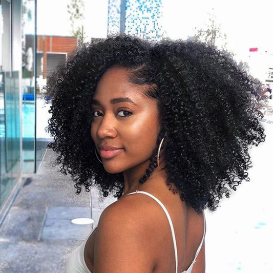 Pacotes de cabelo humano afro indiano cru, cacheado, crespo, 4B e 4C, natural, virgem, cacheado, 100% cabelo humano macio, trama de extensão capilar