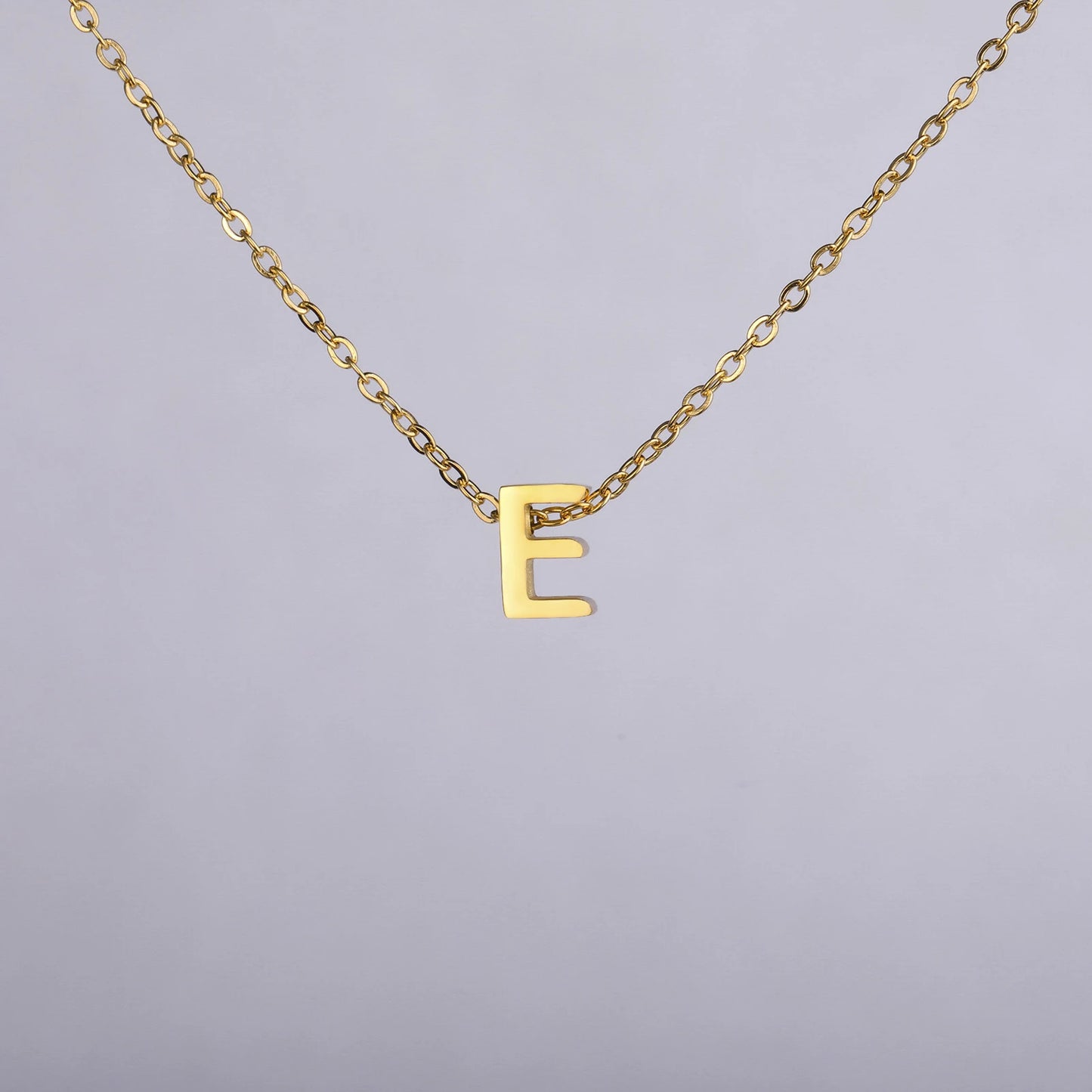 Colares com nome inicial da família Unift, pingente de letra do alfabeto M, corrente de pescoço feminina em aço inoxidável, gargantilha, joia minimalista da moda