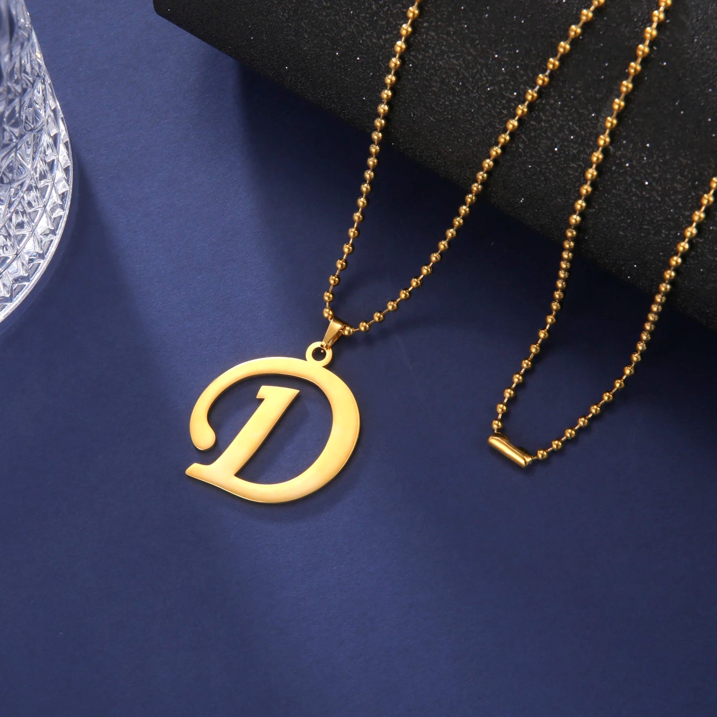 Amaxer Stainless Steel Necklace A To Z 26 Letters Initial Minimalist Necklaces For Women Big Alphabet Pendant Gifts Jewelry