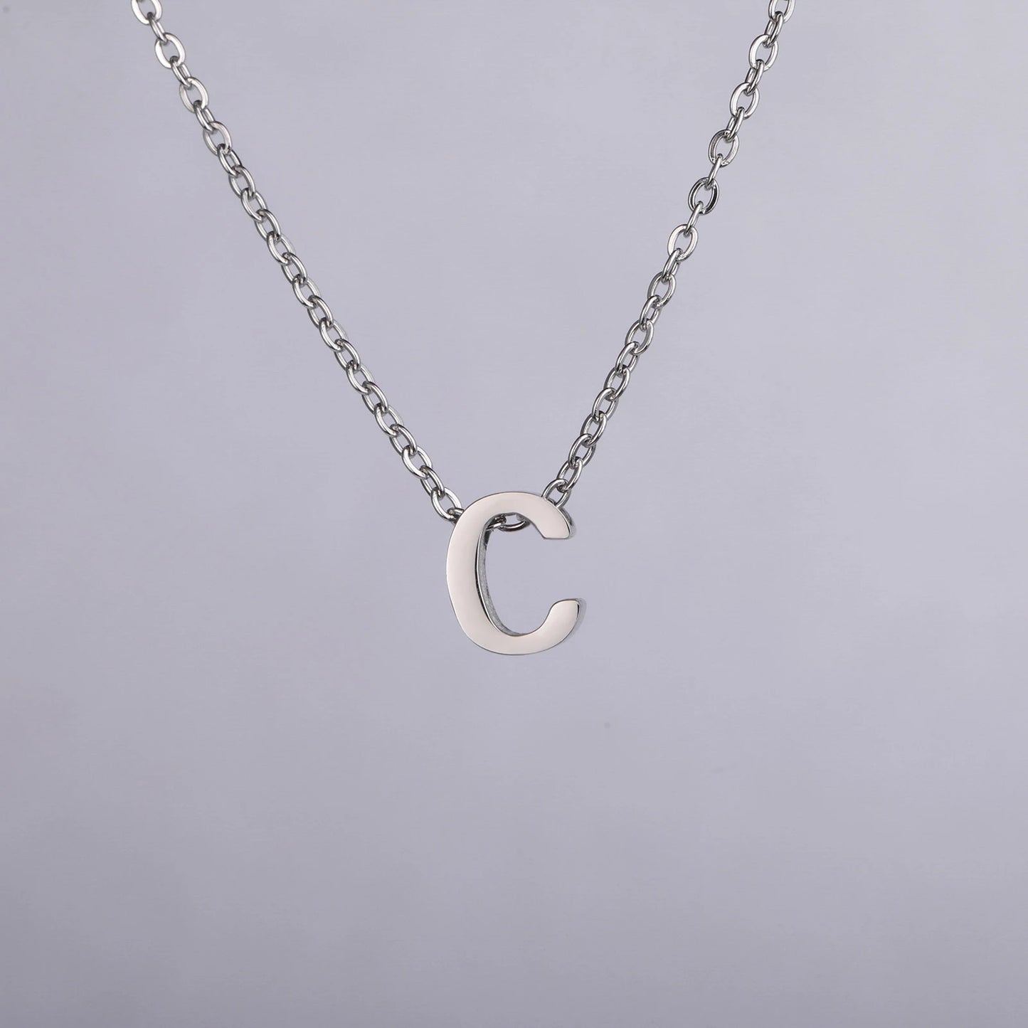 Colares com nome inicial da família Unift, pingente de letra do alfabeto M, corrente de pescoço feminina em aço inoxidável, gargantilha, joia minimalista da moda
