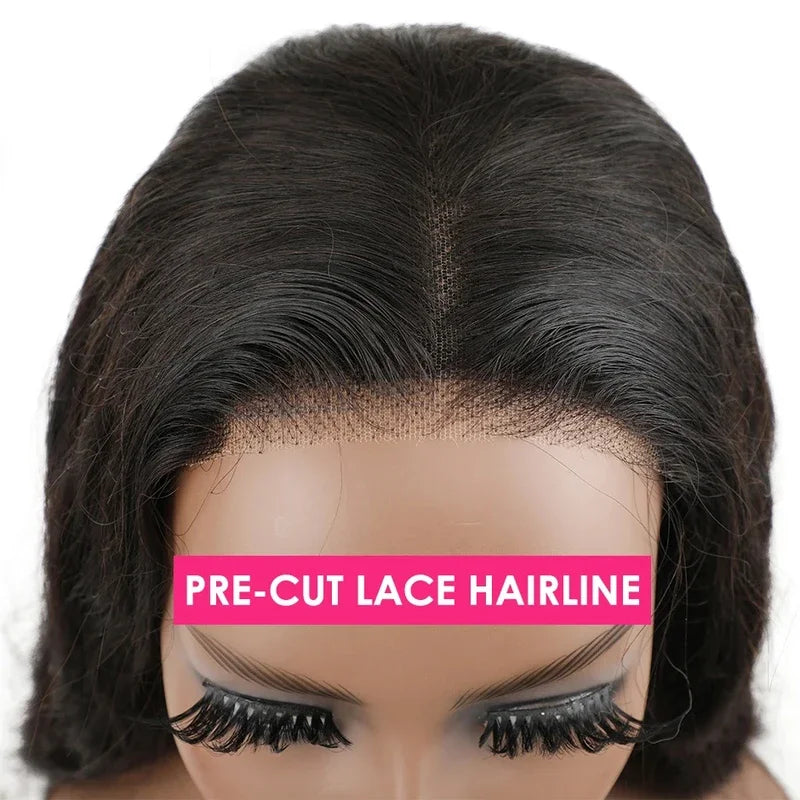 Ready To Wear Straight Bob Wigs Human Hair 180% Glueless Wig Ready To Go Human Hair Wigs Pre Cut Lace Air Wig Sale Short Bob