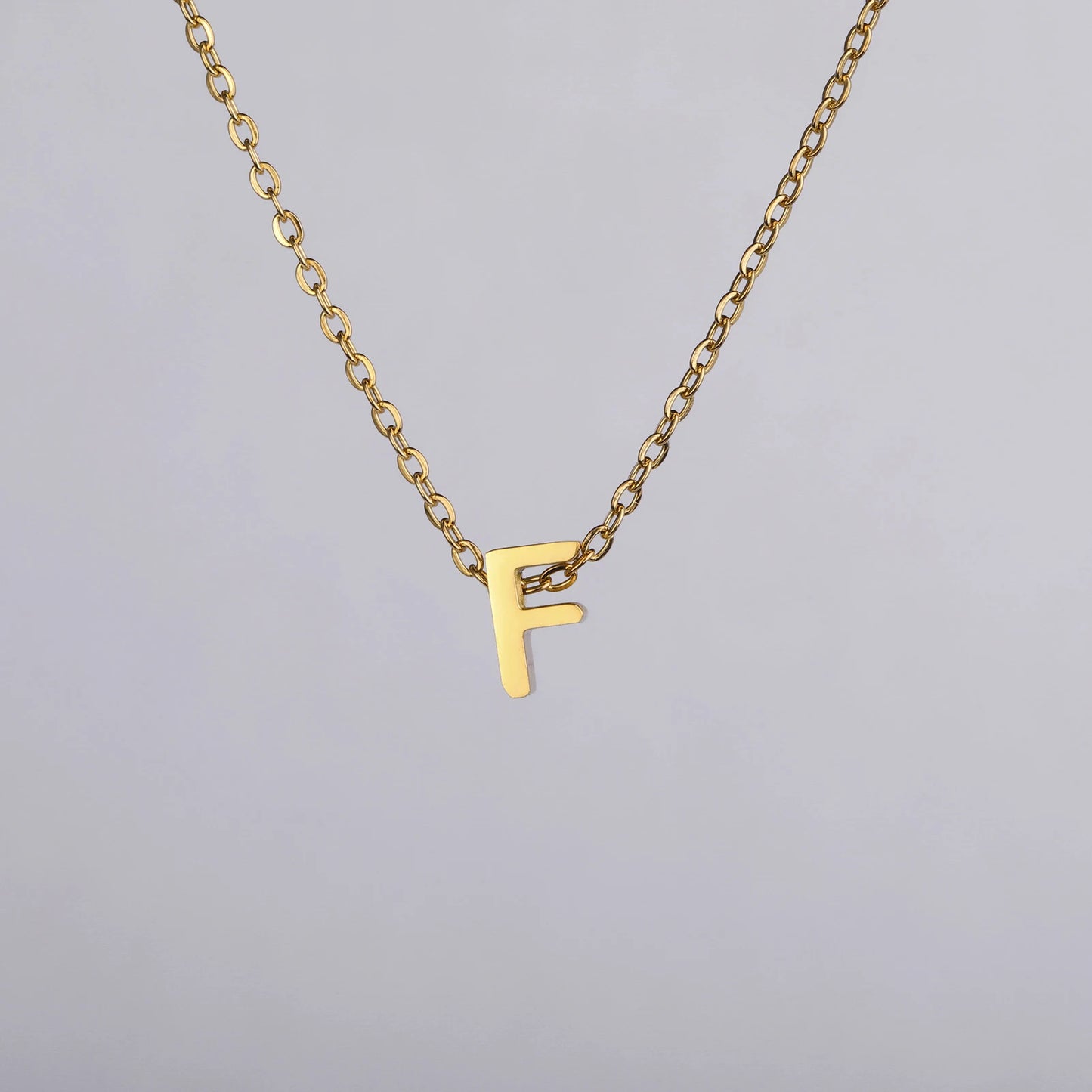 Colares com nome inicial da família Unift, pingente de letra do alfabeto M, corrente de pescoço feminina em aço inoxidável, gargantilha, joia minimalista da moda