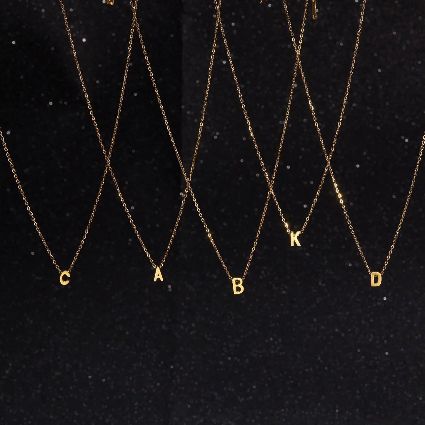 Fashion A-Z 26 Letters Pendant Initial Necklace for Women Girls Punk Single Name Choker Stainless Steel Neck Chain Jewelry Gifts