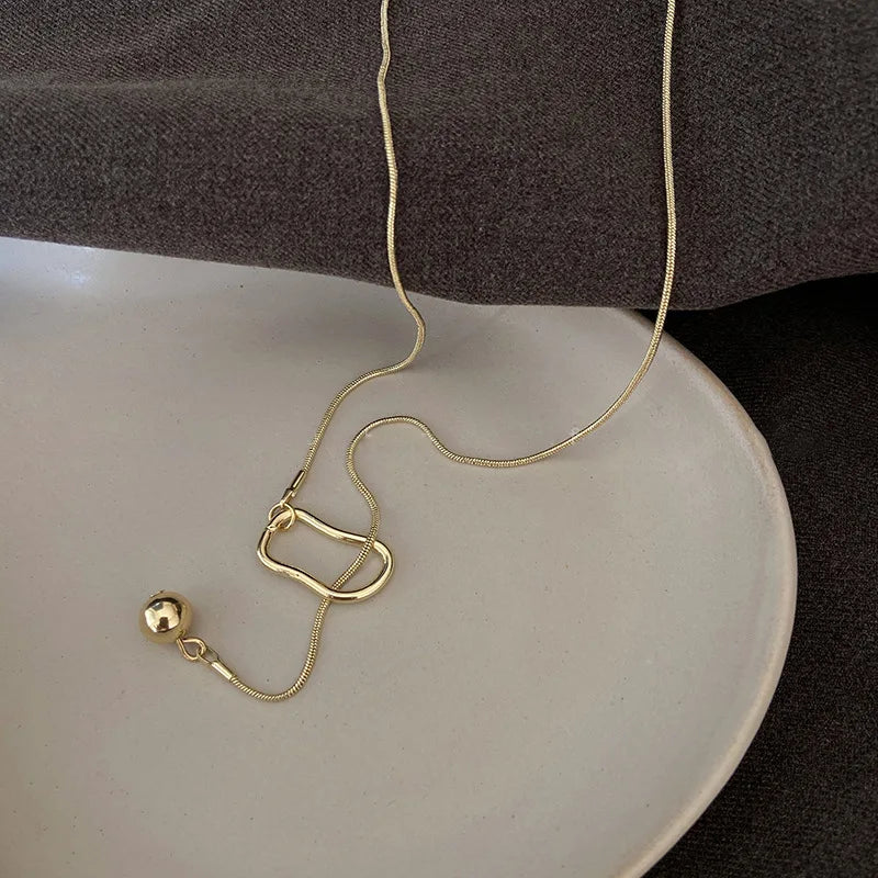 64cm Cool Silver Color Sweater Chain Women's Long Design New Chinese Style Sweater Chain Wholesale Jewelry