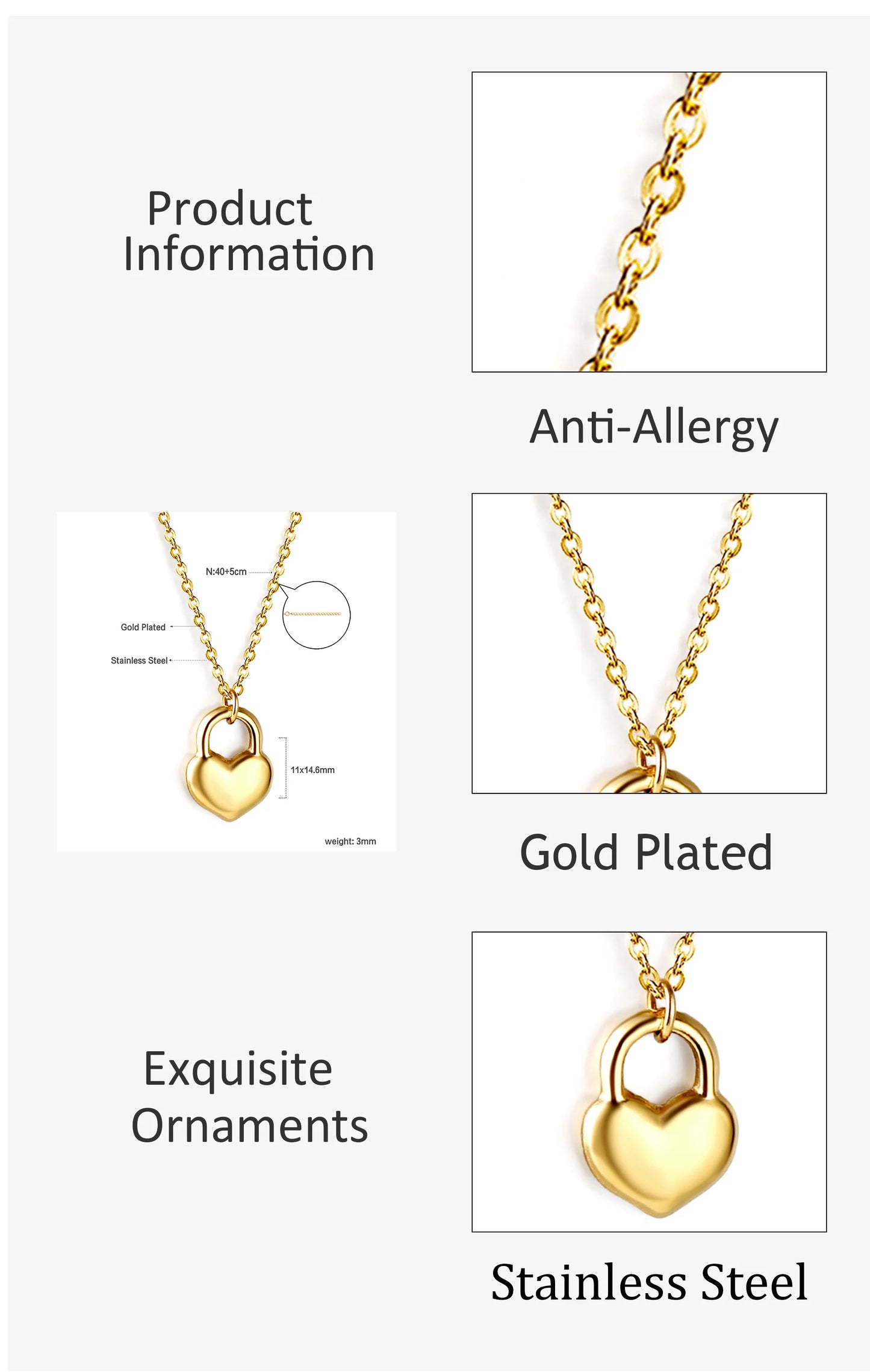 LUXUSTEEL New Stainless Steel Heart Pendant Necklace for Women Girls Temperament CZ Crystal Charm Choker Fashion Jewelry Gifts