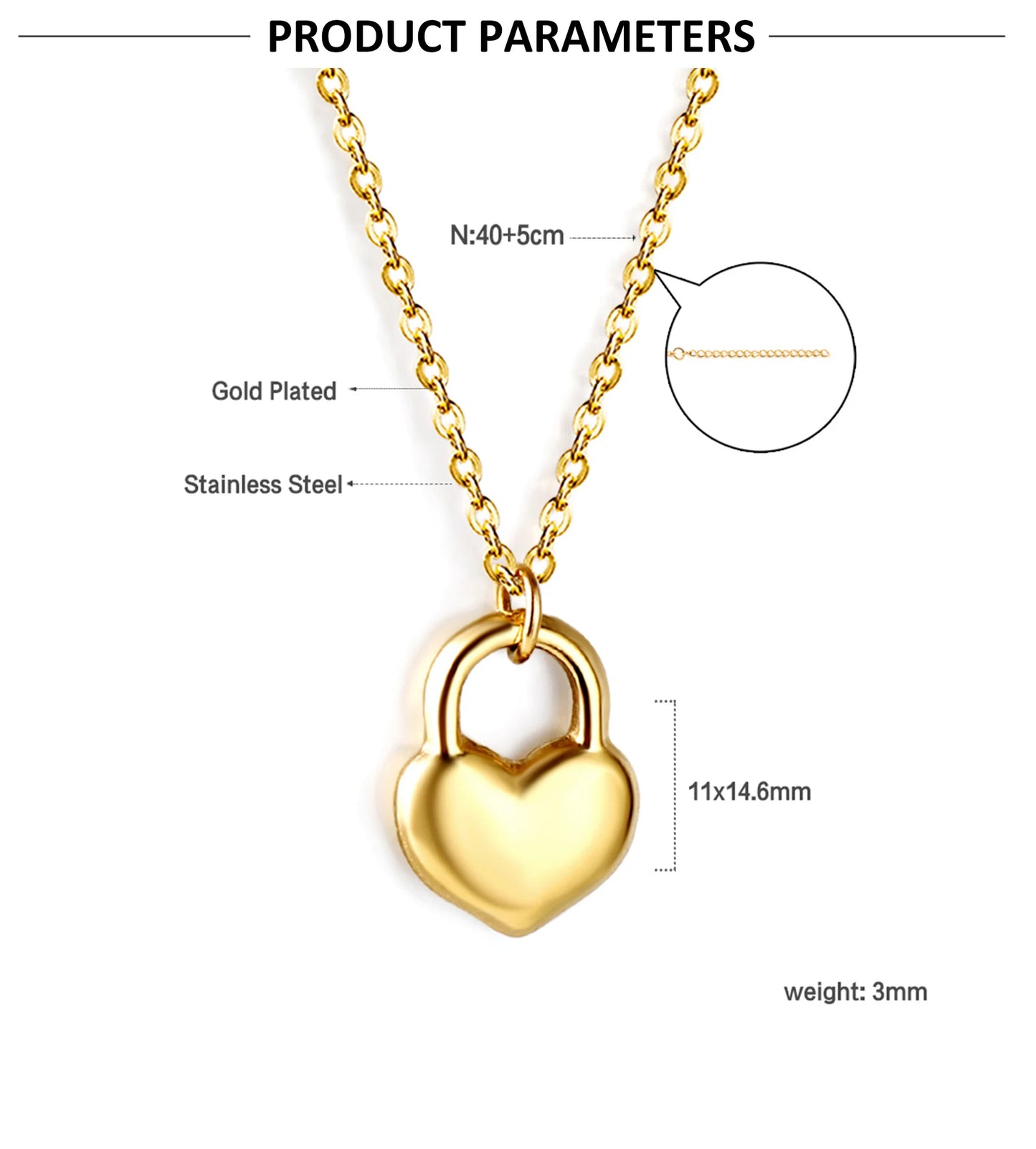 LUXUSTEEL New Stainless Steel Heart Pendant Necklace for Women Girls Temperament CZ Crystal Charm Choker Fashion Jewelry Gifts