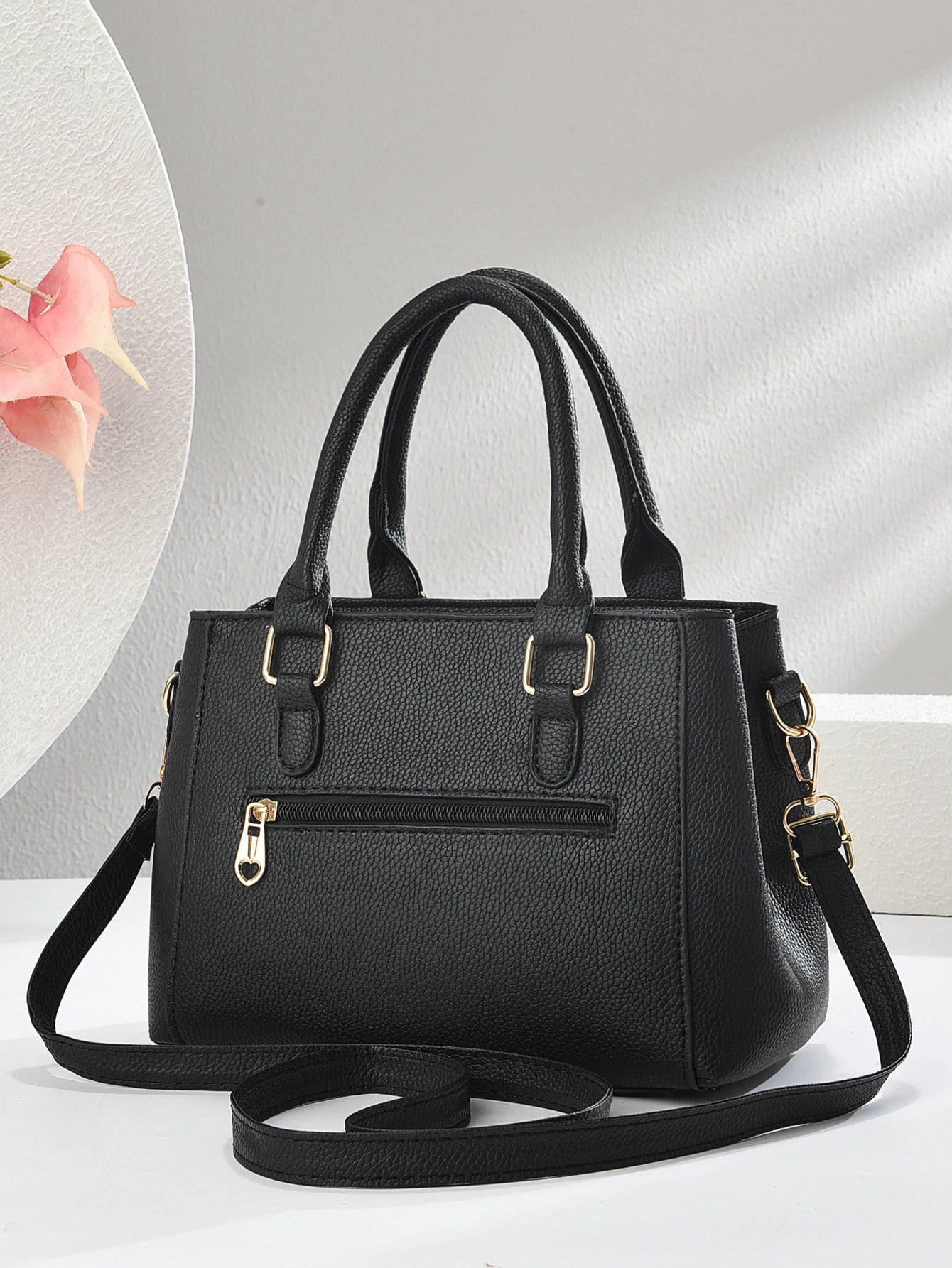 1 fashionable embroidered thread handbag, simple and versatile large capacity bag, suitable for various occasions