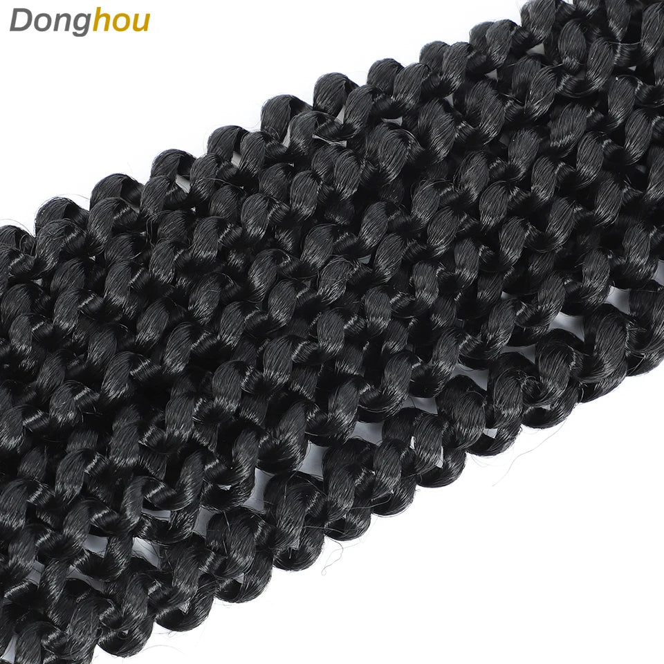 Passion Twist Hair 18 Inch Water Wave Long Curly Braiding Hair Synthetic Spring Twist Crochet Braids Extensions for Black Women