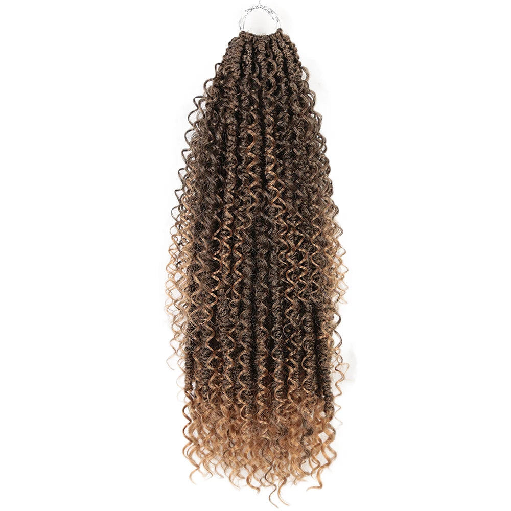 Afro Passion Twist Hair 20Inch Synthetic Wavy Boho Bomb Crochet Hair Extensions Pre-Twisted up Crochet Braids