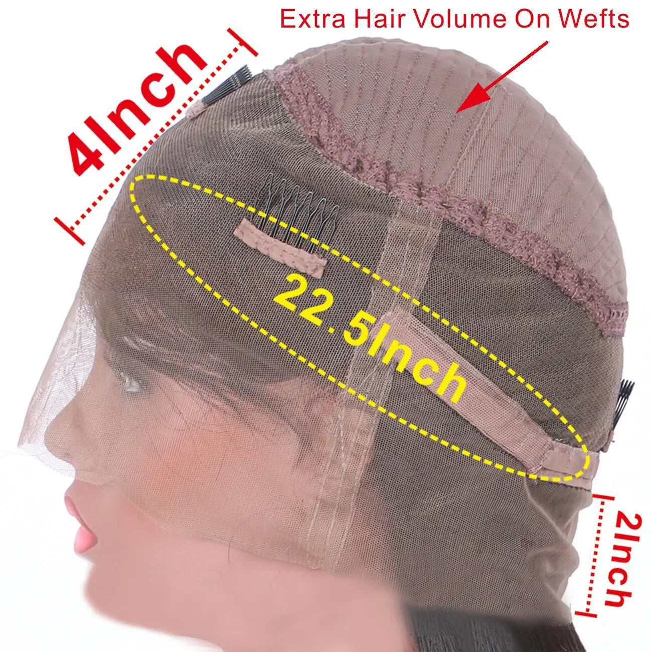 Peruca frontal de renda reta P4/27 360 Full HD com mechas loiras mel, cabelo vietnamita cru frontal para mulheres