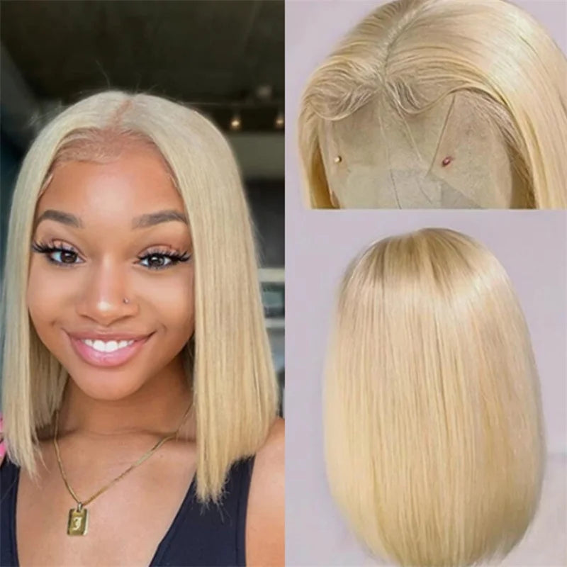 Top Quality 13x4 Short Double Drawn Vietnamese Raw Hair Lace Front Wigs Vietnam Hair Bone Straight Bob Wigs for Black Women