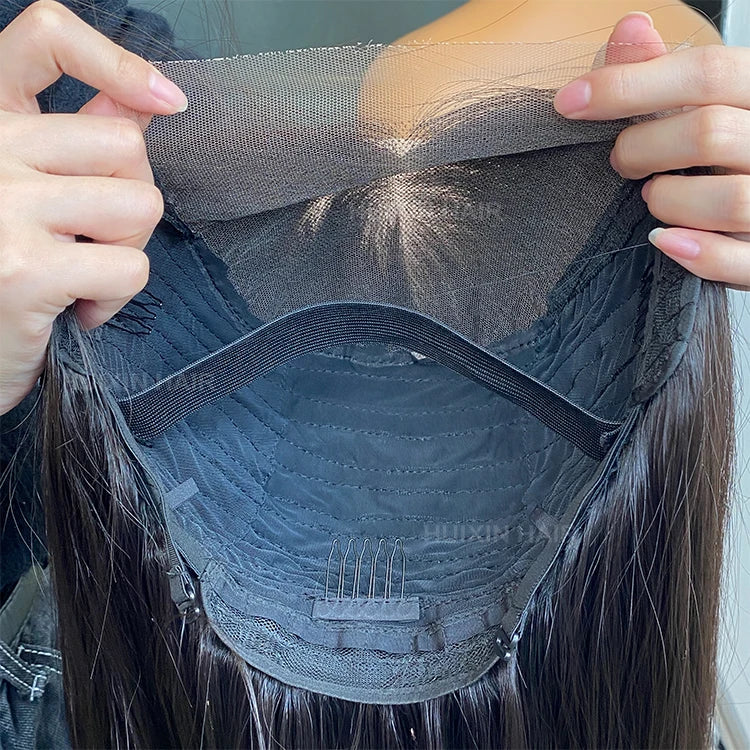Wholesale 100% Raw Human Vietnamese Straight 6x6 HD Closure Lace Front Hair Glueless Wig