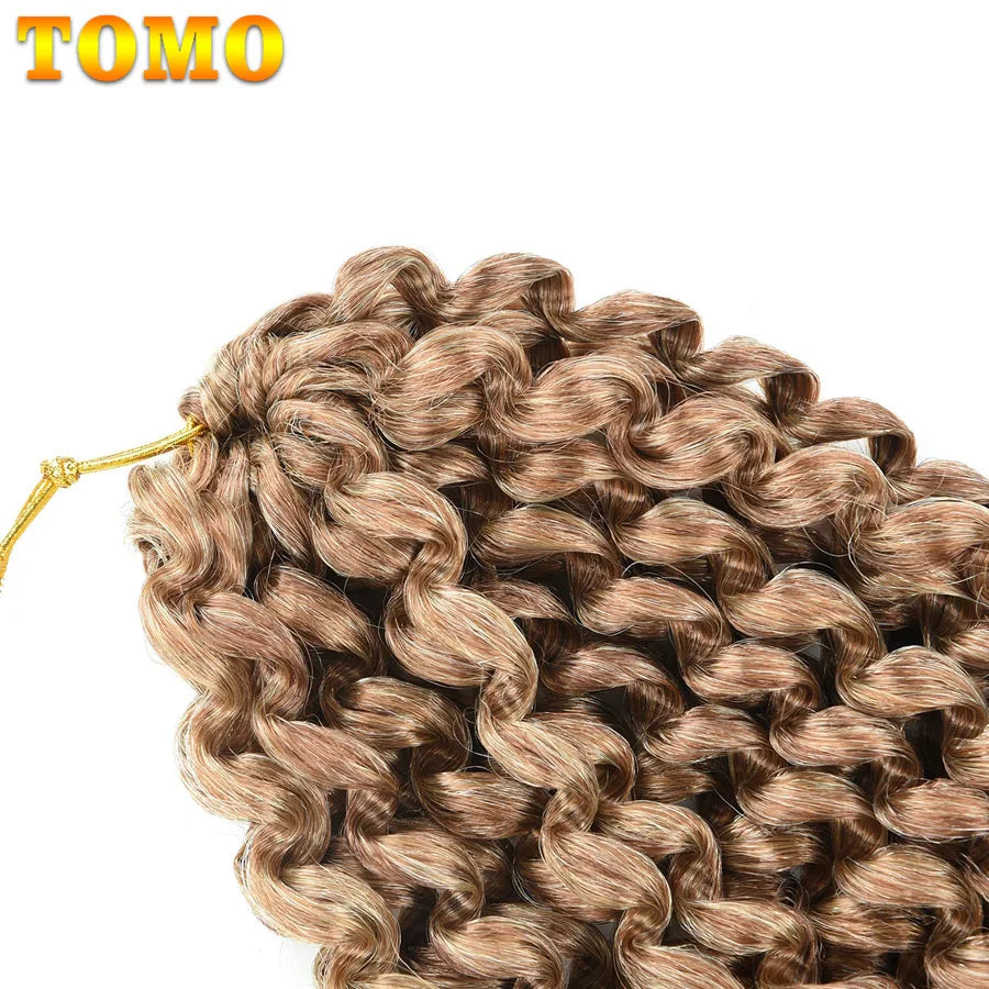 Cabelo 14 18 22 Polegada 22 Raízes ombre onda de água crochê cabelo longo boêmio trança sintética extensões de cabelo