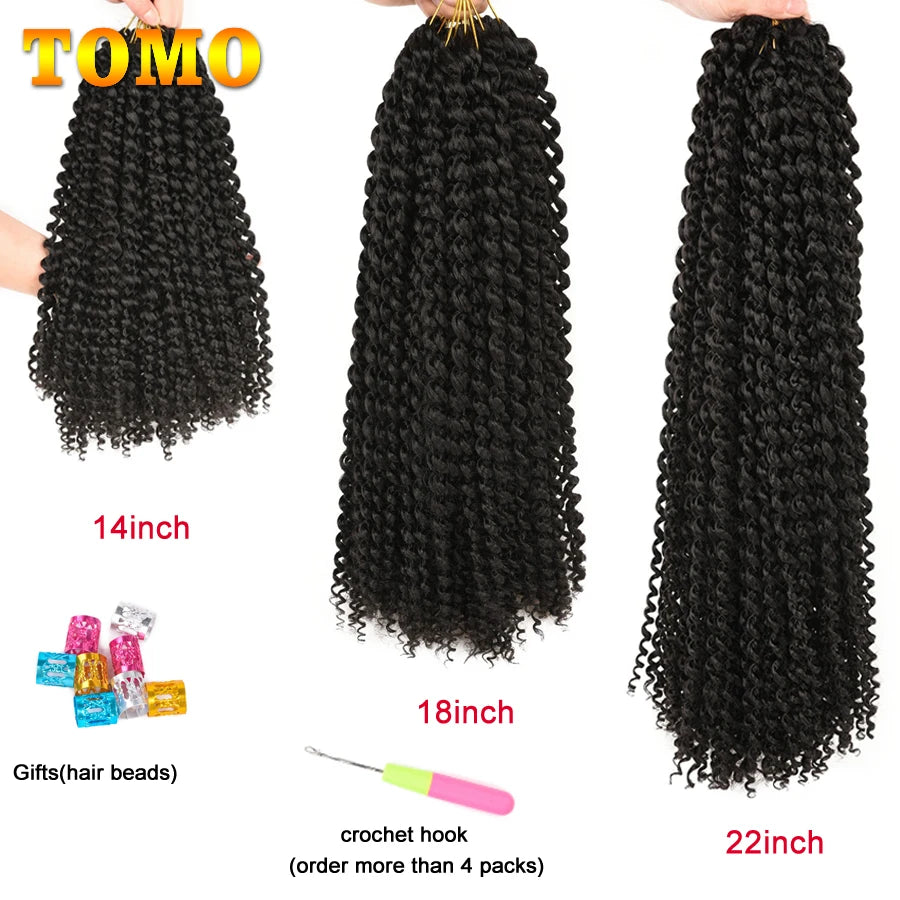 Cabelo 14 18 22 Polegada 22 Raízes ombre onda de água crochê cabelo longo boêmio trança sintética extensões de cabelo