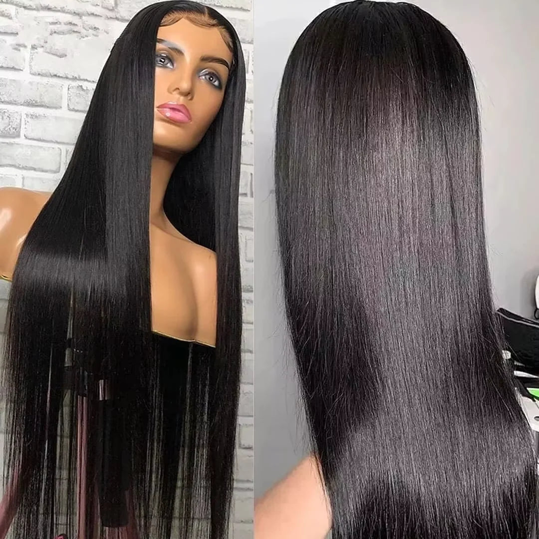 Bone Straight Raw Human Hair Wig 13x4 Transparent Lace Front Human Hair Wigs for Black Women Cuticle Aligned Natural Hair Wigs