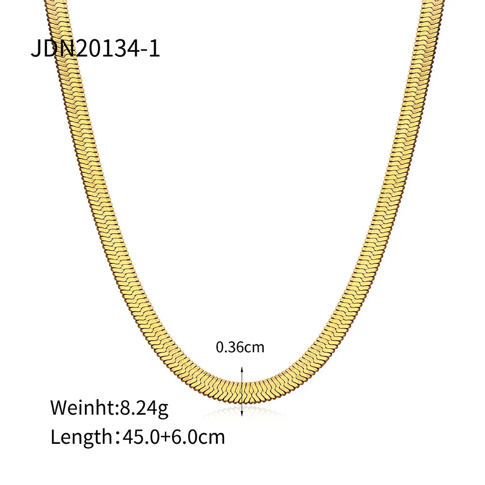 18K Gold-plated Stainless Steel Necklace Can Be Folded to Wear Collarbone Necklace Women's Jewelry