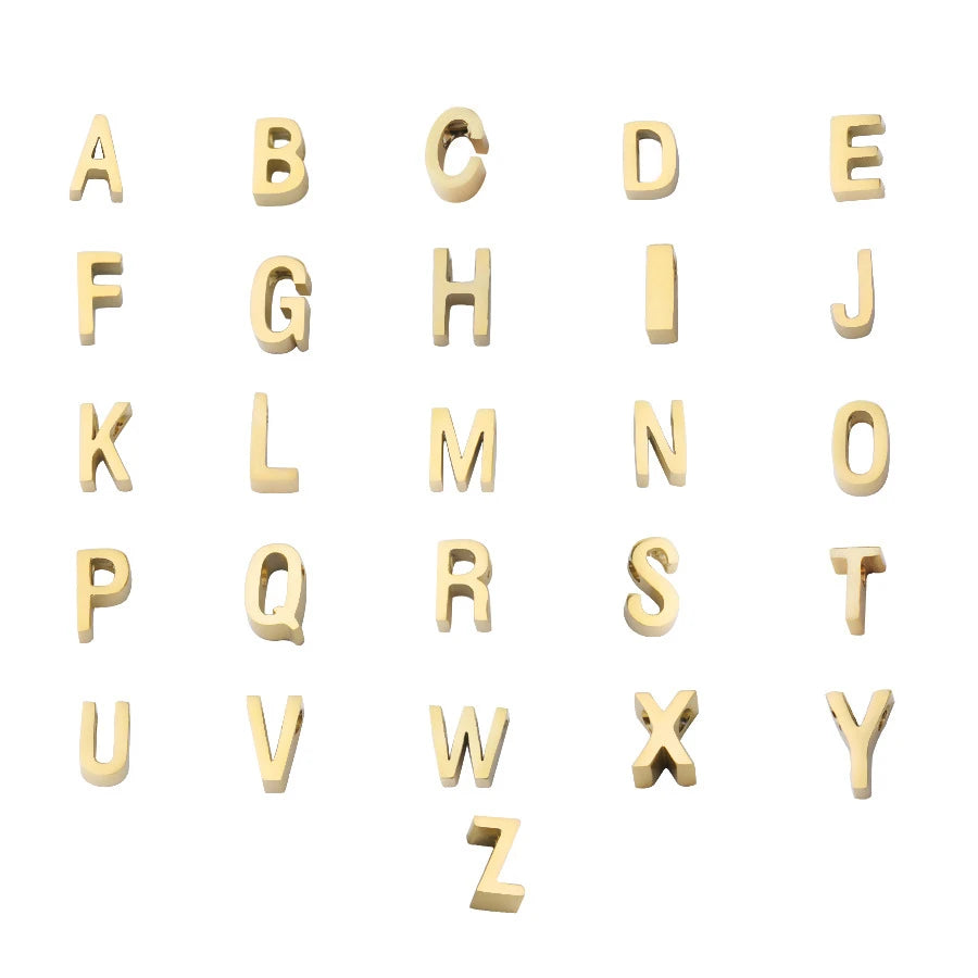 stainless steel Initial Necklace Gold  Color Cut Letters Single Name Choker Necklace For Women Pendant Jewelry Gift dropshipping