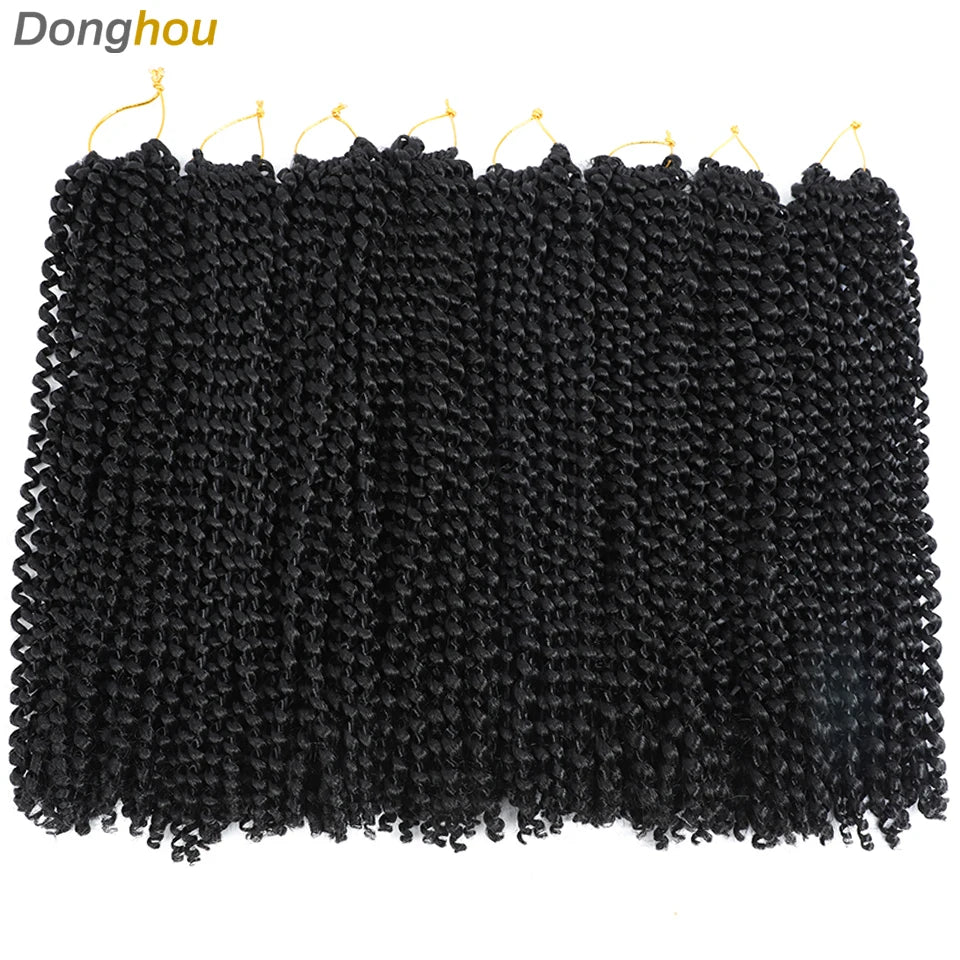Passion Twist Hair 18 Inch Water Wave Long Curly Braiding Hair Synthetic Spring Twist Crochet Braids Extensions for Black Women