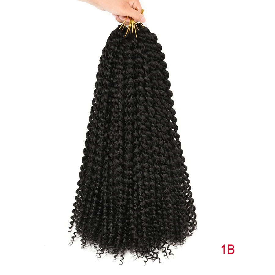 Cabelo 14 18 22 Polegada 22 Raízes ombre onda de água crochê cabelo longo boêmio trança sintética extensões de cabelo