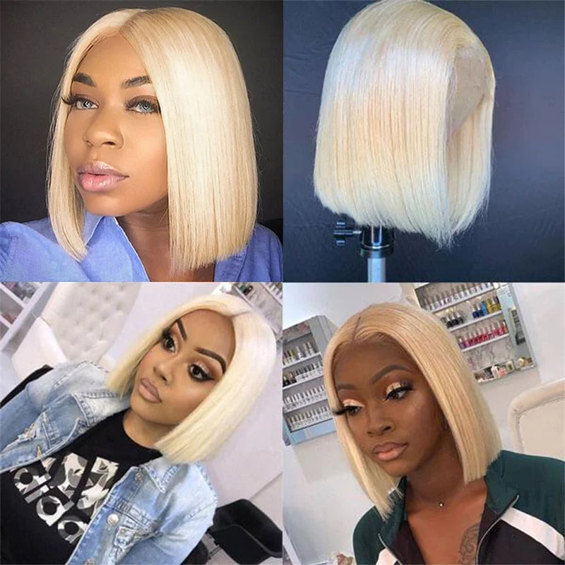 Top Quality 13x4 Short Double Drawn Vietnamese Raw Hair Lace Front Wigs Vietnam Hair Bone Straight Bob Wigs for Black Women