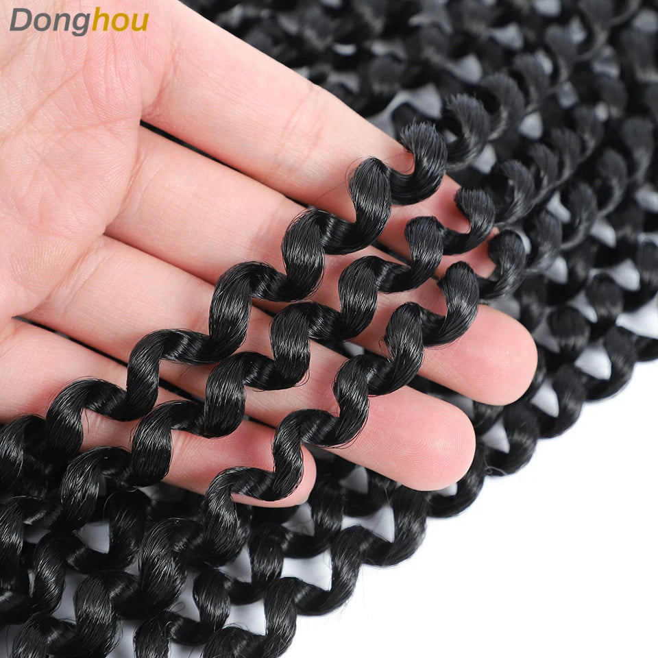 Passion Twist Hair 18 Inch Water Wave Long Curly Braiding Hair Synthetic Spring Twist Crochet Braids Extensions for Black Women