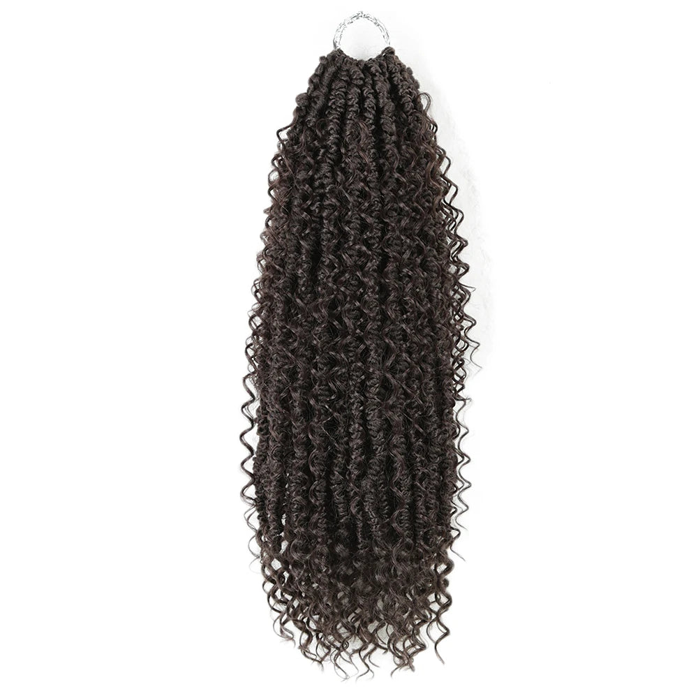 Afro Passion Twist Hair 20Inch Synthetic Wavy Boho Bomb Crochet Hair Extensions Pre-Twisted up Crochet Braids
