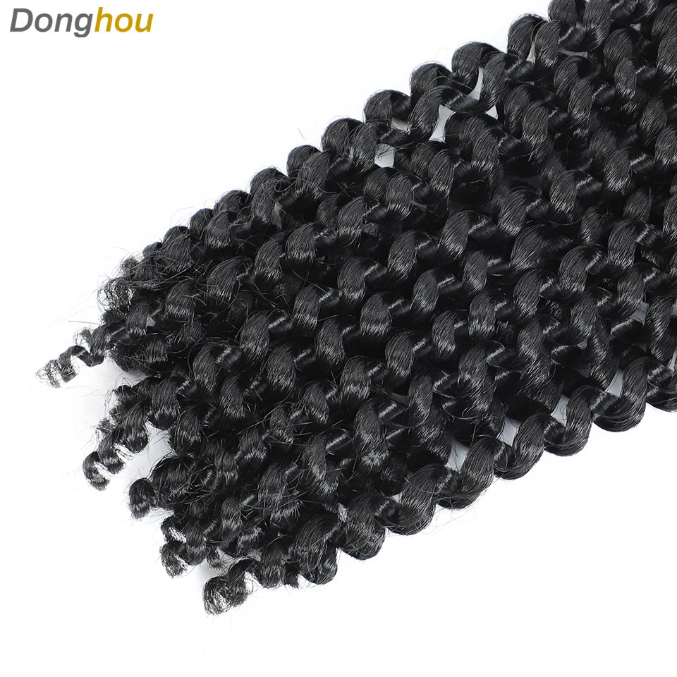 Passion Twist Hair 18 Inch Water Wave Long Curly Braiding Hair Synthetic Spring Twist Crochet Braids Extensions for Black Women