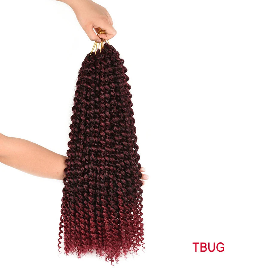 Cabelo 14 18 22 Polegada 22 Raízes ombre onda de água crochê cabelo longo boêmio trança sintética extensões de cabelo
