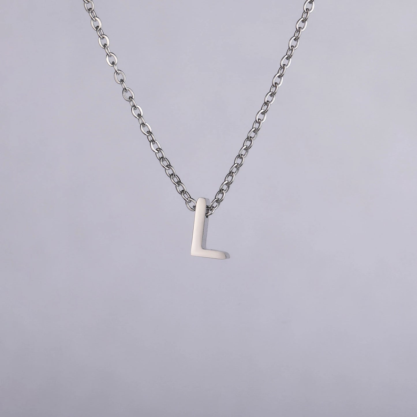 Colares com nome inicial da família Unift, pingente de letra do alfabeto M, corrente de pescoço feminina em aço inoxidável, gargantilha, joia minimalista da moda