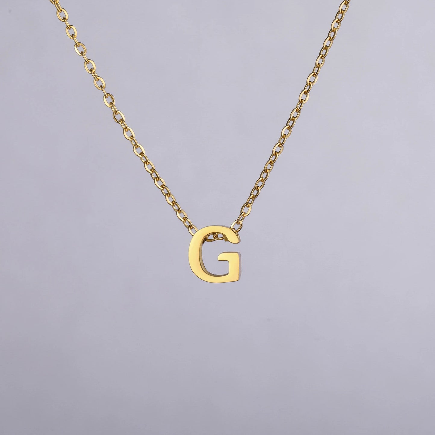 Colares com nome inicial da família Unift, pingente de letra do alfabeto M, corrente de pescoço feminina em aço inoxidável, gargantilha, joia minimalista da moda