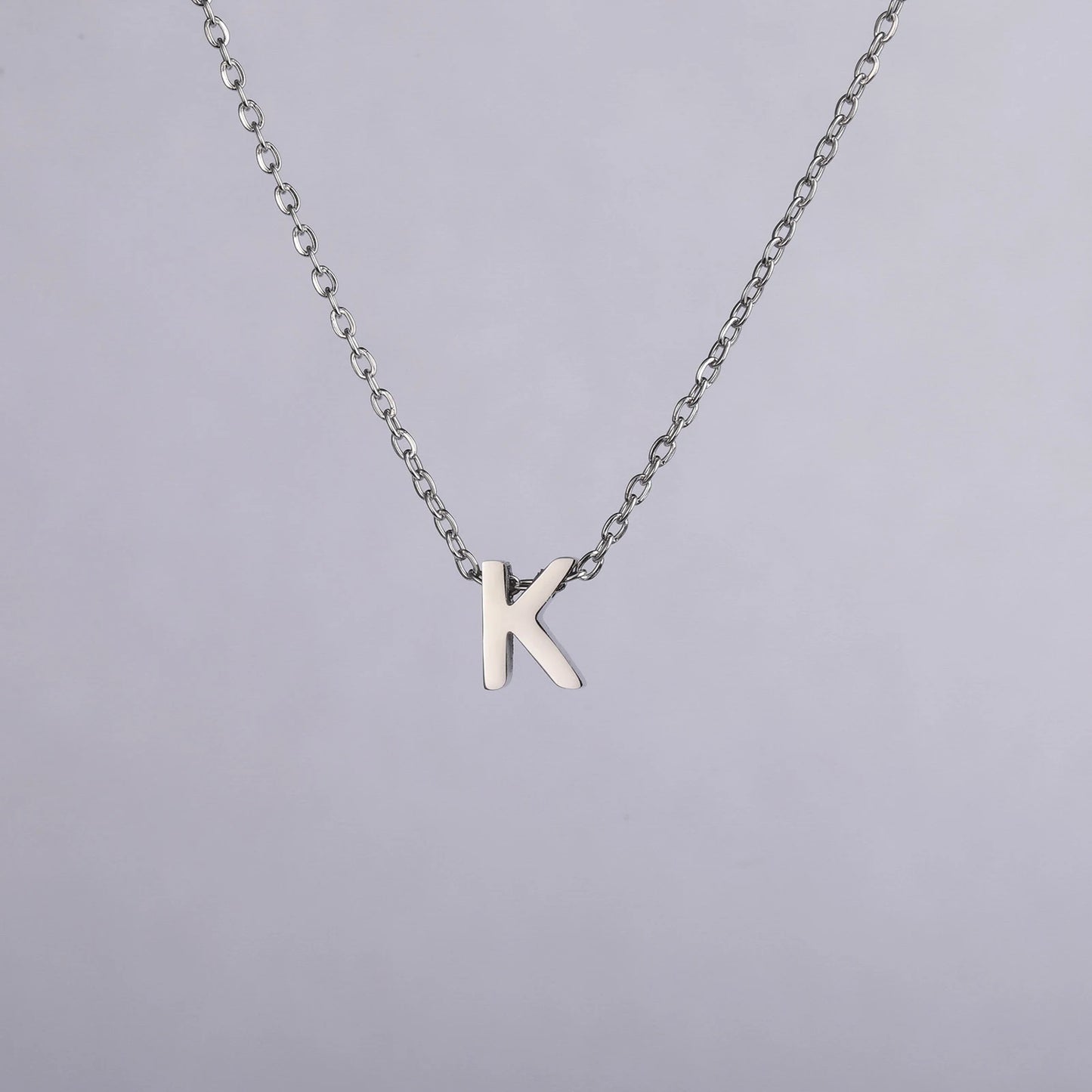 Colares com nome inicial da família Unift, pingente de letra do alfabeto M, corrente de pescoço feminina em aço inoxidável, gargantilha, joia minimalista da moda