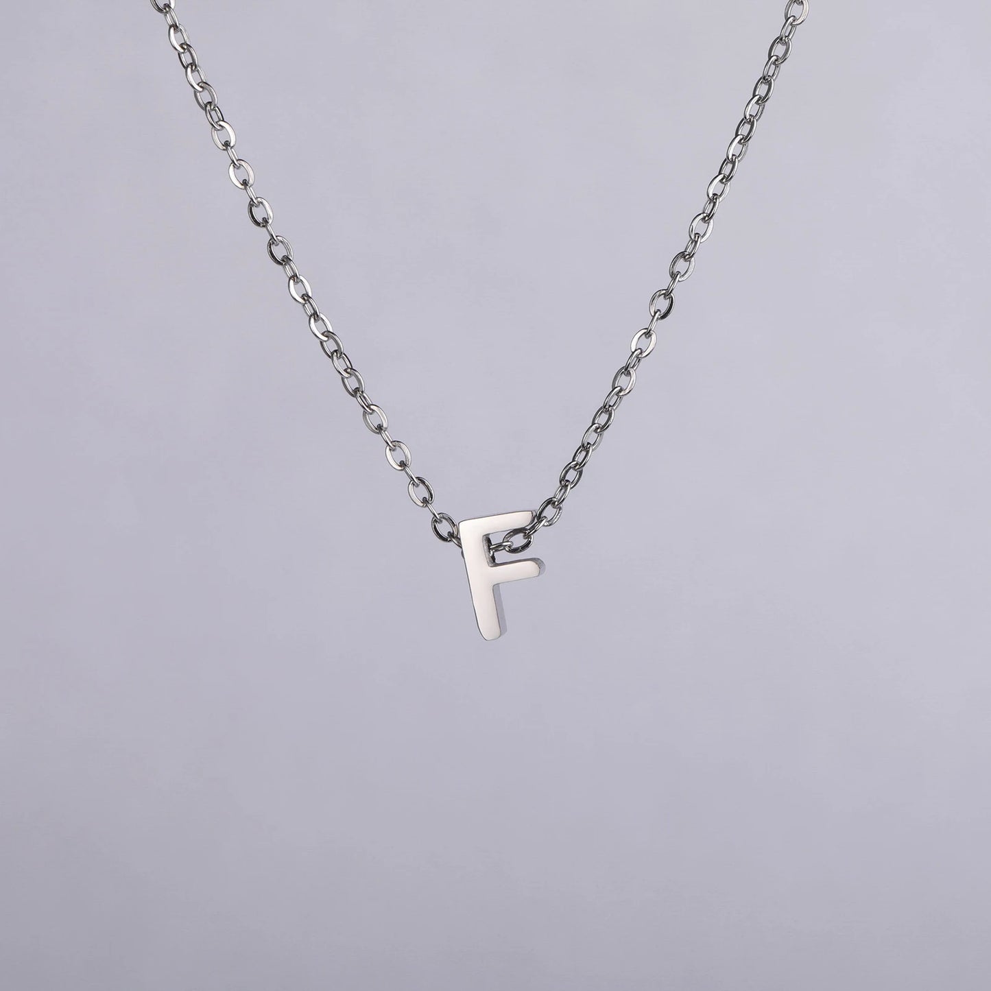 Colares com nome inicial da família Unift, pingente de letra do alfabeto M, corrente de pescoço feminina em aço inoxidável, gargantilha, joia minimalista da moda