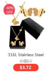 316L Stainless Steel Trend Black Big Heart Pendant Titanium Light Luxury Simple Versatile Necklace Stud Earrings Set
