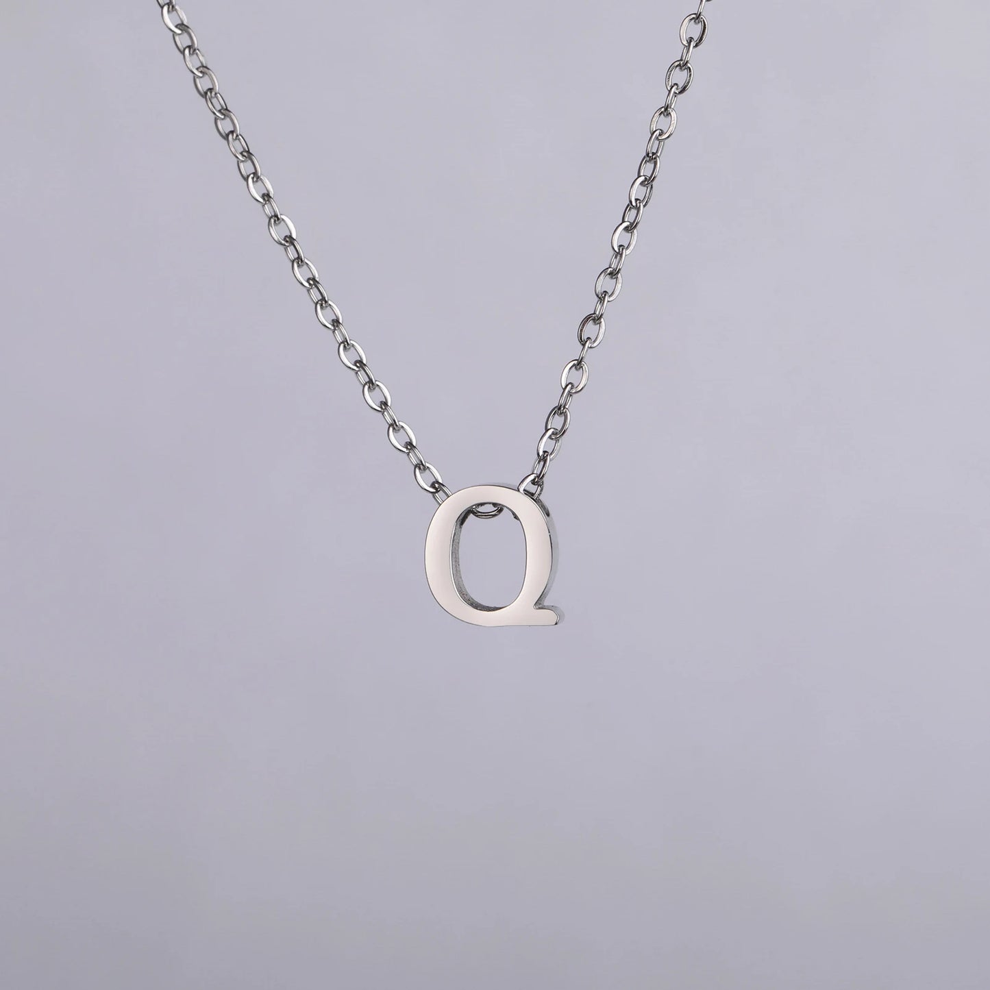 Colares com nome inicial da família Unift, pingente de letra do alfabeto M, corrente de pescoço feminina em aço inoxidável, gargantilha, joia minimalista da moda