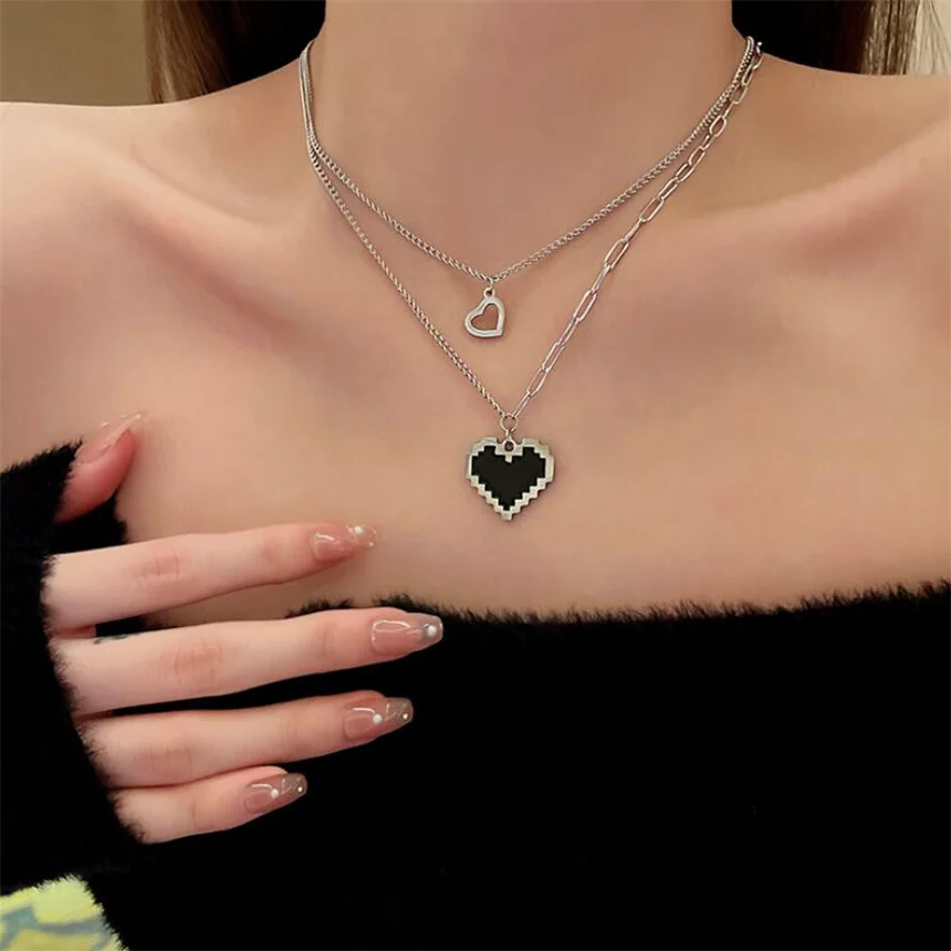 316L Stainless Steel 15 Multiple Different Styles Geometry Pendant Charm Chain Necklaces For Women Fashion Fine Jewelry Gifts
