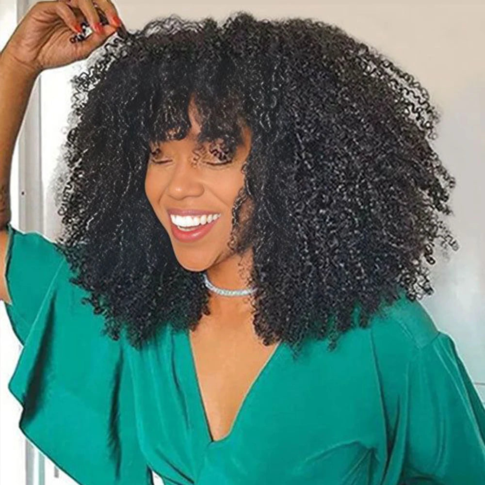 Pacotes de cabelo humano afro indiano cru, cacheado, crespo, 4B e 4C, natural, virgem, cacheado, 100% cabelo humano macio, trama de extensão capilar
