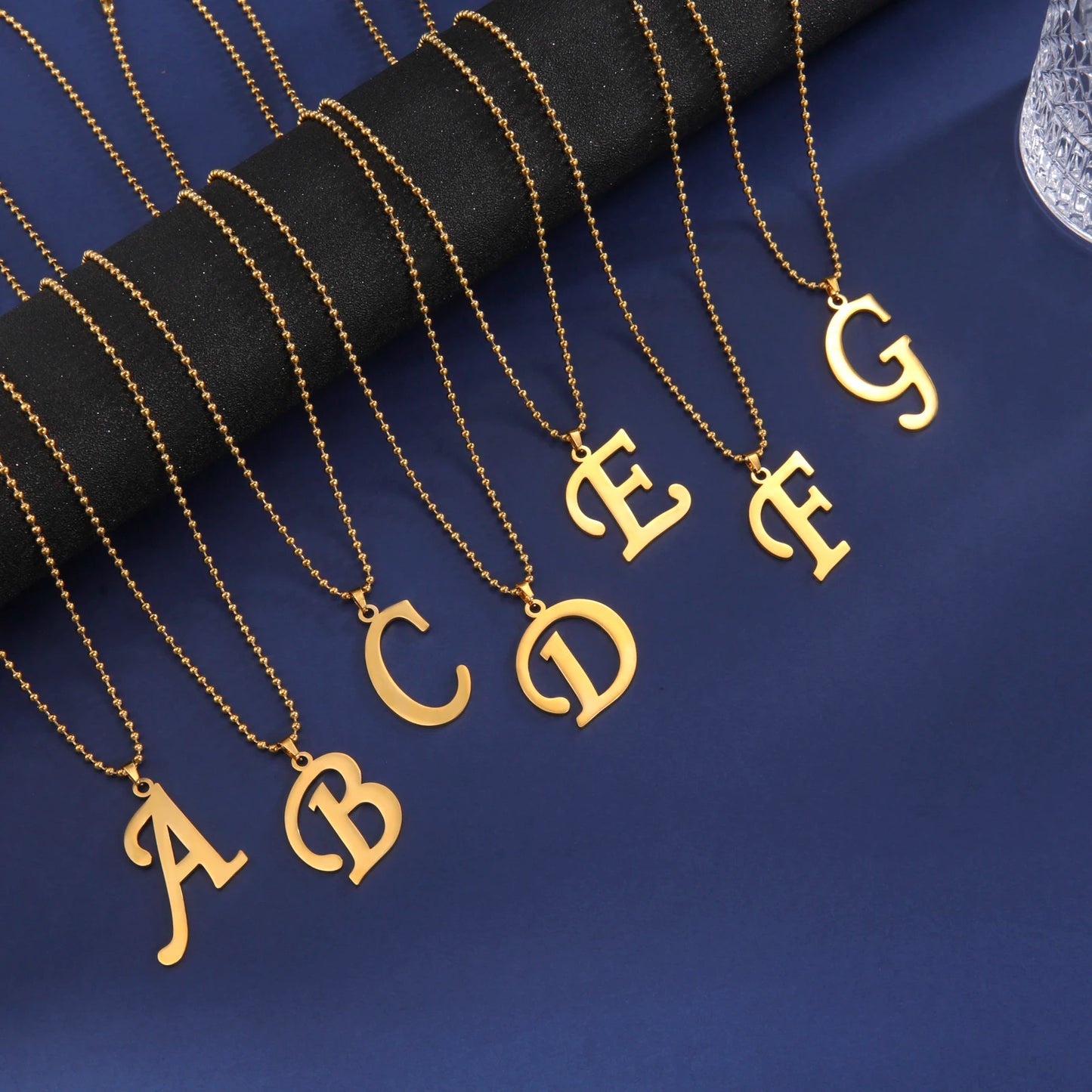 Amaxer Stainless Steel Necklace A To Z 26 Letters Initial Minimalist Necklaces For Women Big Alphabet Pendant Gifts Jewelry