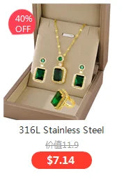 316L Stainless Steel Trend Black Big Heart Pendant Titanium Light Luxury Simple Versatile Necklace Stud Earrings Set