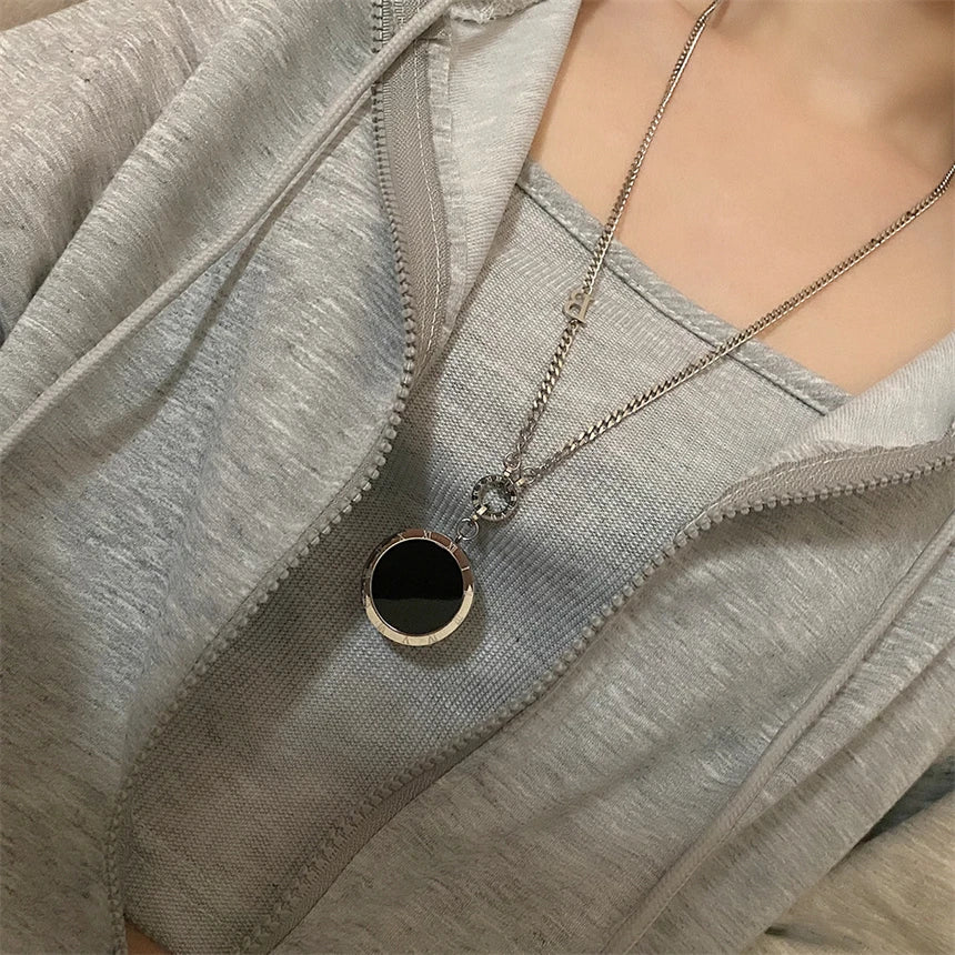 316L Stainless Steel 15 Multiple Different Styles Geometry Pendant Charm Chain Necklaces For Women Fashion Fine Jewelry Gifts